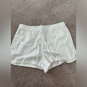 J. Crew white linen shorts